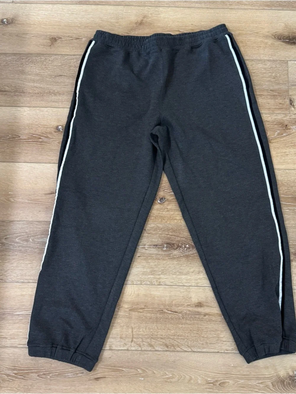J.Crew Women’s Heather Charcoal Scuba-Knit Jogger Pant w/ Velvet Trim Sz XL NWT